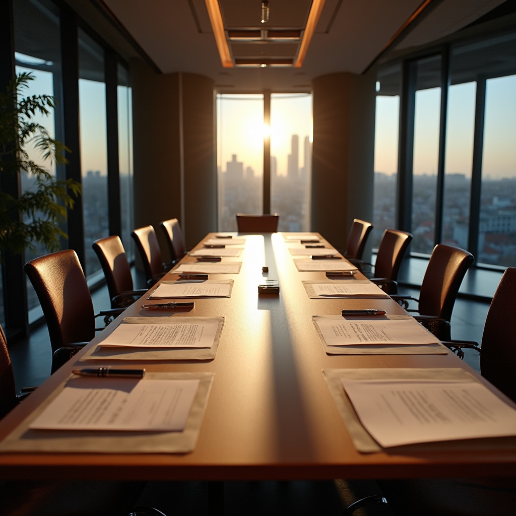 Aula workshop per pubblici amministratori con materiali formativi